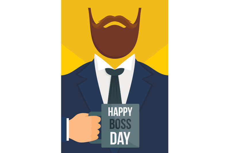 Boss day vertical banner, flat style By Anatolir56 | TheHungryJPEG