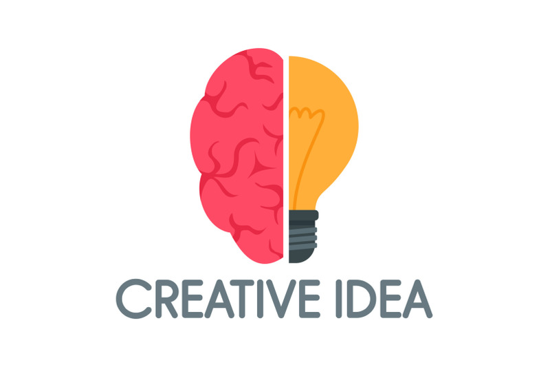 Creative idea mind logo, flat style By Anatolir56 | TheHungryJPEG