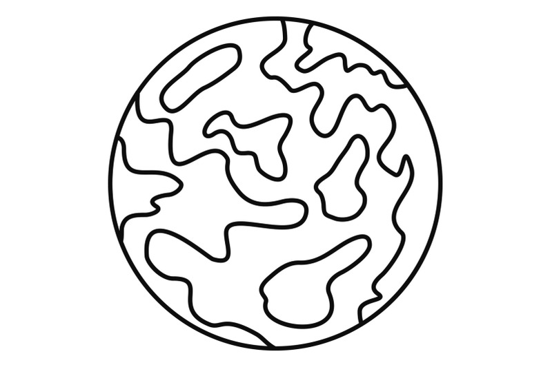 Mars planet icon, outline style By Anatolir56 | TheHungryJPEG