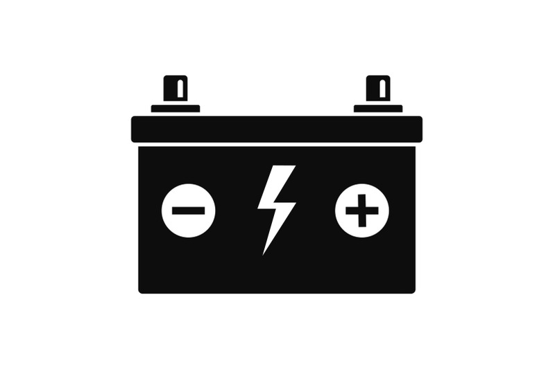 Car battery icon, simple style By Anatolir56 | TheHungryJPEG