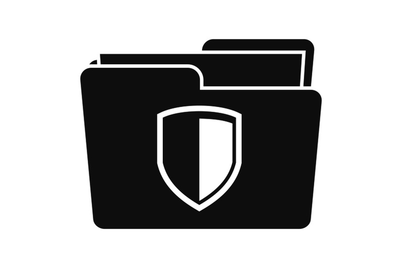 Protected folder icon, simple style By Anatolir56 | TheHungryJPEG