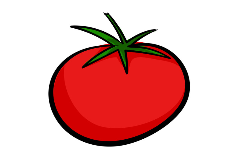 Red Tomato Icon, Cartoon Style By Anatolir56 