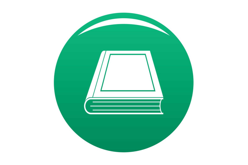 Book closed icon vector green By Anatolir56 | TheHungryJPEG