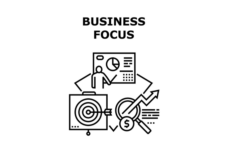 Business Focus Vector Concept Black Illustration By vectorwin ...