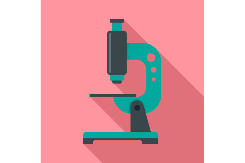 Science microscope icon, flat style By Anatolir56 | TheHungryJPEG