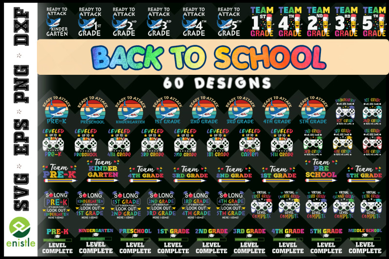 Back To School Bundle Svg 60 Designs By Enistle Thehungryjpeg Com