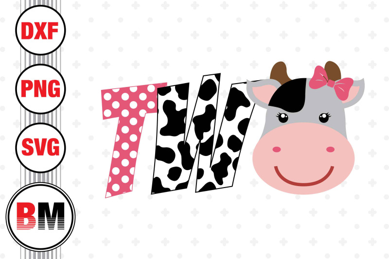 Two Birthday Cow SVG, PNG, DXF Files By Bmdesign | TheHungryJPEG