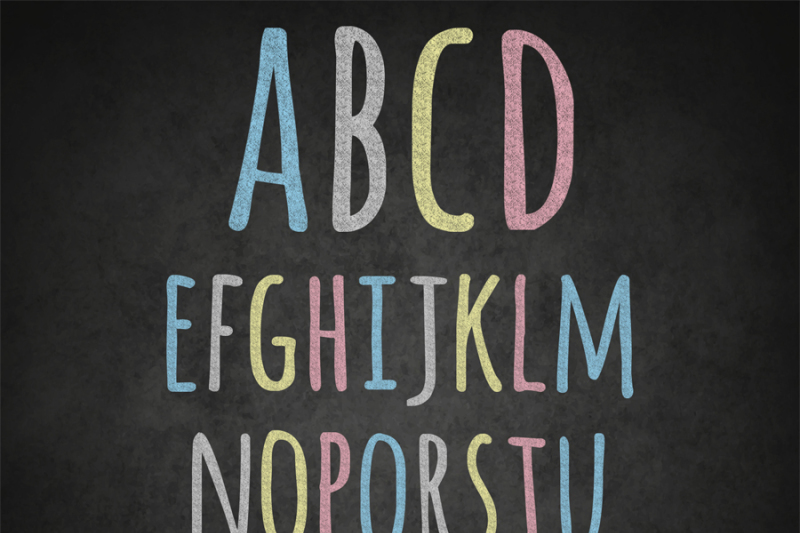 Chalkboard Alphabet Clipart Digital Chalk Letters By Pededesigns Thehungryjpeg Com
