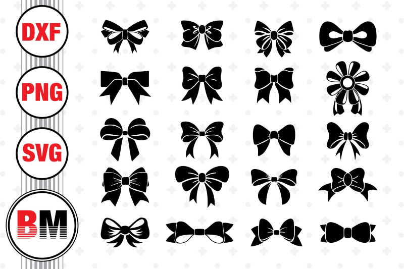 Bow Silhouette SVG, PNG, DXF Files By Bmdesign | TheHungryJPEG