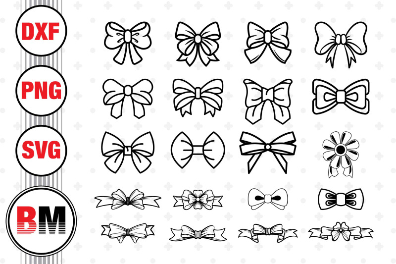 Bow Outline SVG, PNG, DXF Files By Bmdesign | TheHungryJPEG