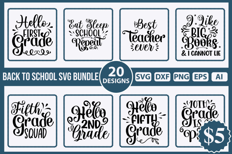 Back to school svg bundle svg cut file By ismetarabd | TheHungryJPEG