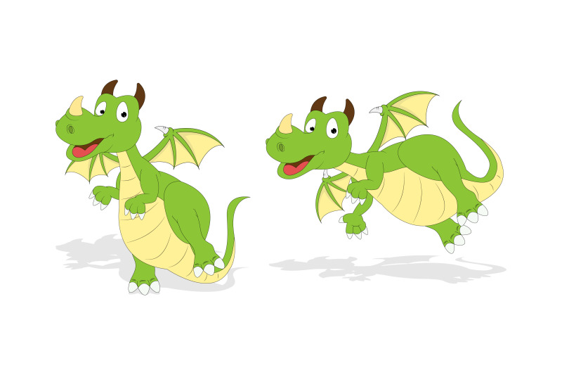 Cute Dragon Cartoon Illustration By Curutdesign 