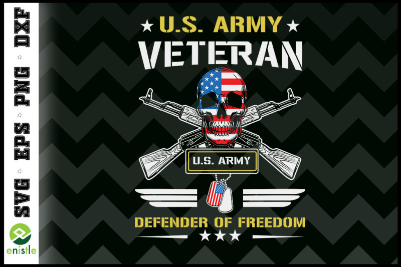 U.S. Army Proud Army Veteran Military By Enistle | TheHungryJPEG