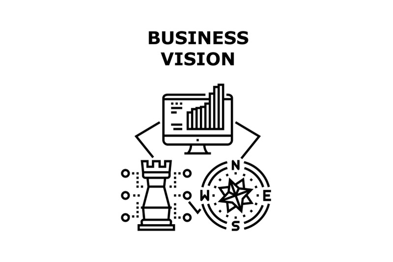 Business Vision Vector Concept Black Illustration By vectorwin ...