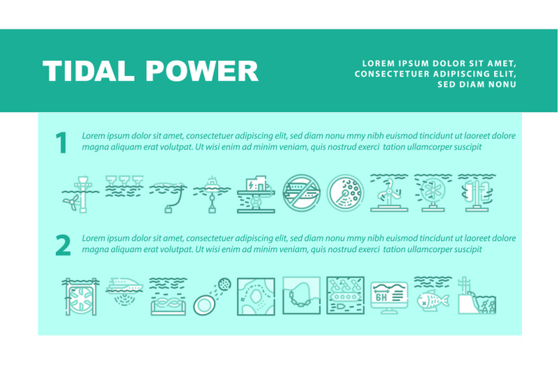 Tidal Power Plant Landing Header Vector By Sevector Thehungryjpeg