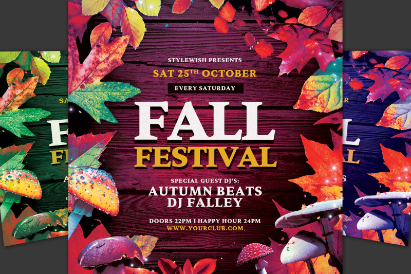 Fall Flyer By styleWish | TheHungryJPEG