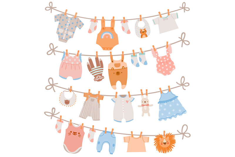 Hanging discount baby clothes