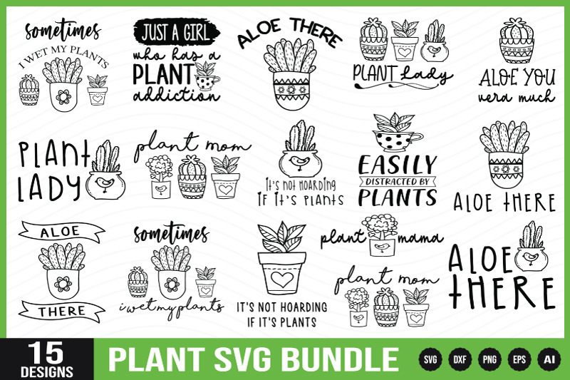 Plant Svg Bundle Plant Mom Svg Funny Plant Quote Svg Garden Quote