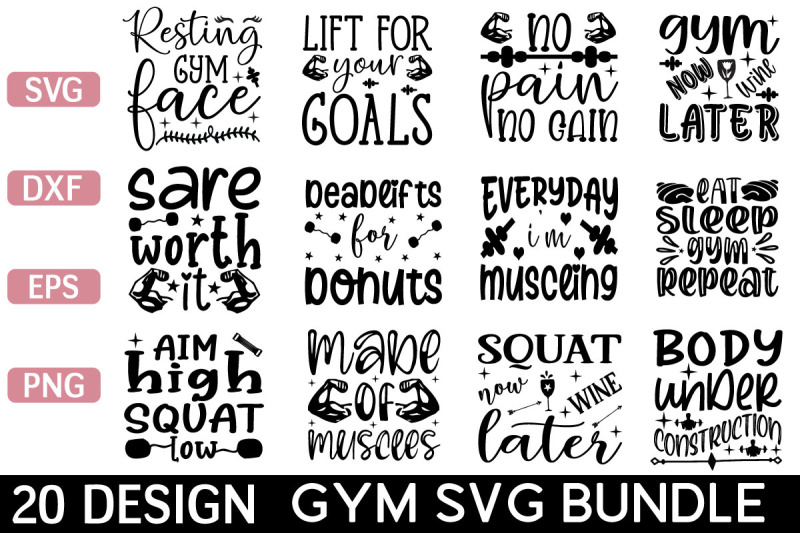 Gym svg design bundle By BDB graphics | TheHungryJPEG