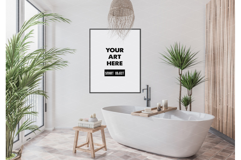 Interior Scene Artwork Background Frame Mockup By Elmil Design 