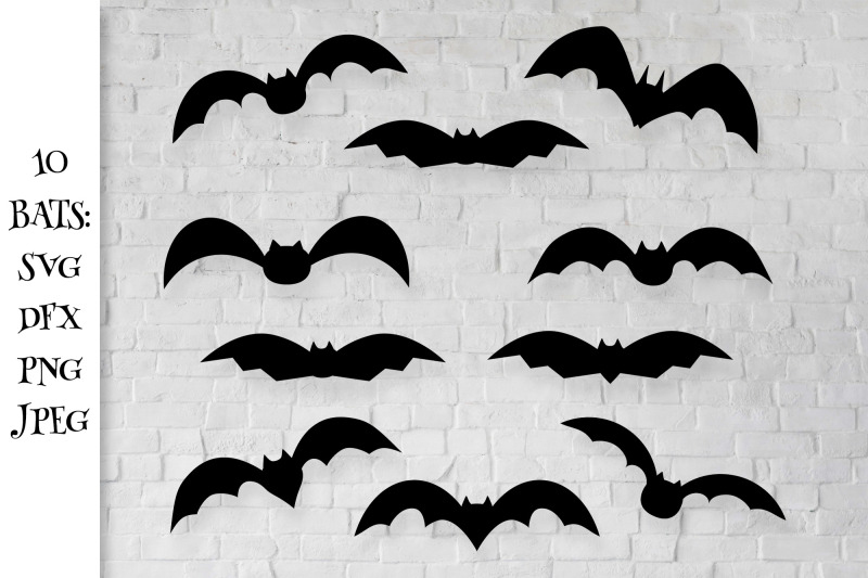 Halloween Bats SVG Bundle. Bats Silhouettes Cut Files. By LaBelezoka ...
