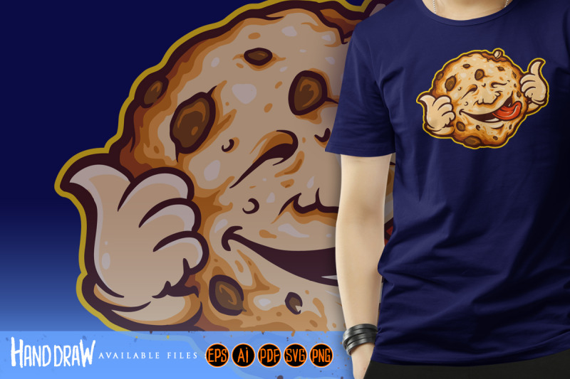 Cookie Biscuit Delicious Cartoon Mascot By artgrarisstudio | TheHungryJPEG