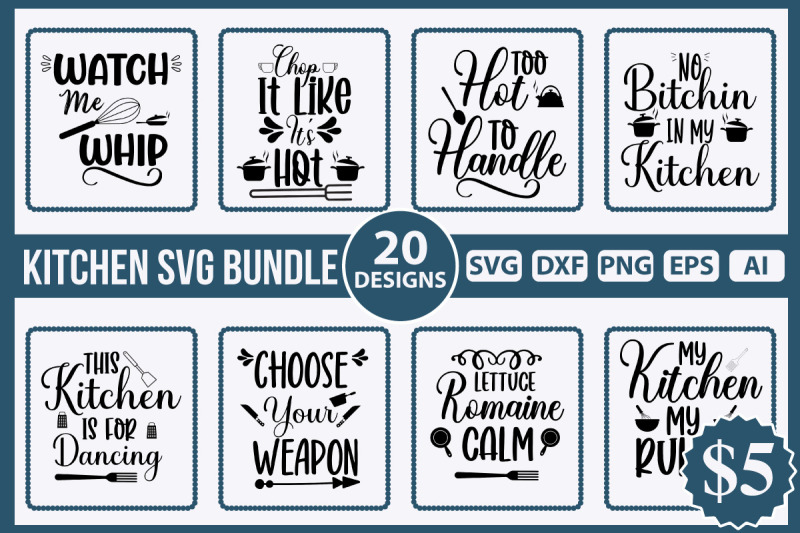 Kitchen SVG Bundle By ismetarabd | TheHungryJPEG