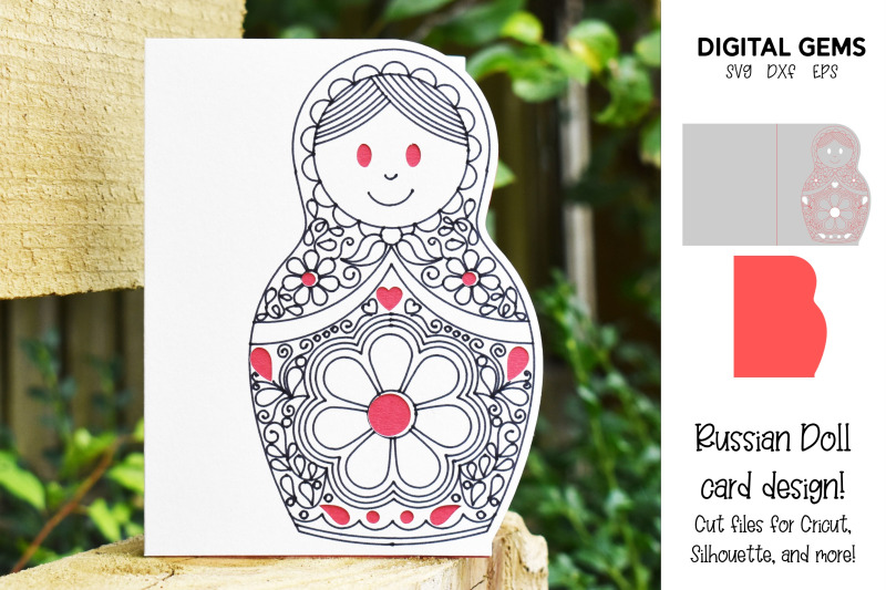 Russian doll card design By Digital Gems | TheHungryJPEG