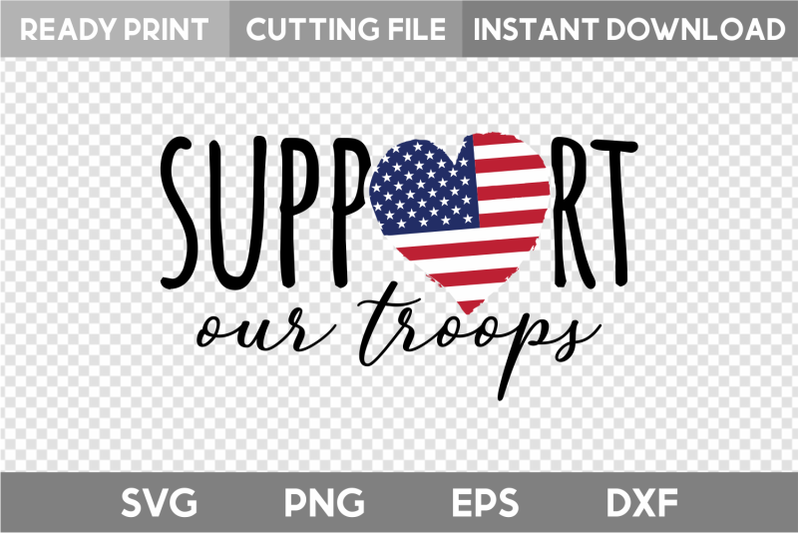 Support our troops SVG PNG By Acelea | TheHungryJPEG