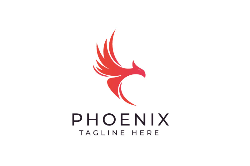 Phoenix Bird Logo Design Vector By weasley99 | TheHungryJPEG