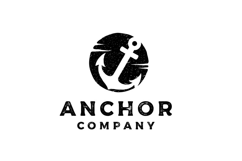 Vintage Rustic Anchor Hand Drawn, Boat Ship Marine Navy Nautical Logo ...