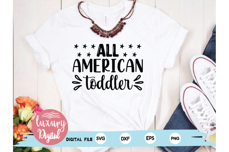 all american toddler svg By creativesvgzone | TheHungryJPEG