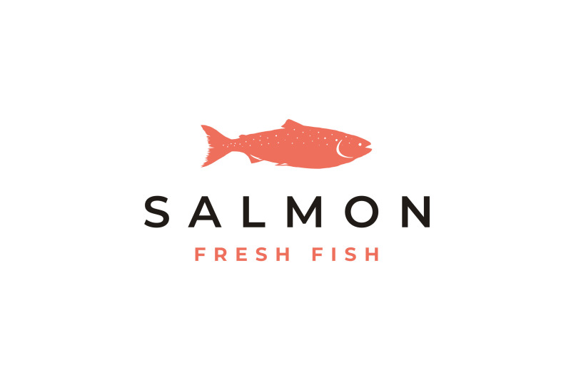 Vintage Salmon Fish Seafood Logo Design Vector By weasley99 | TheHungryJPEG