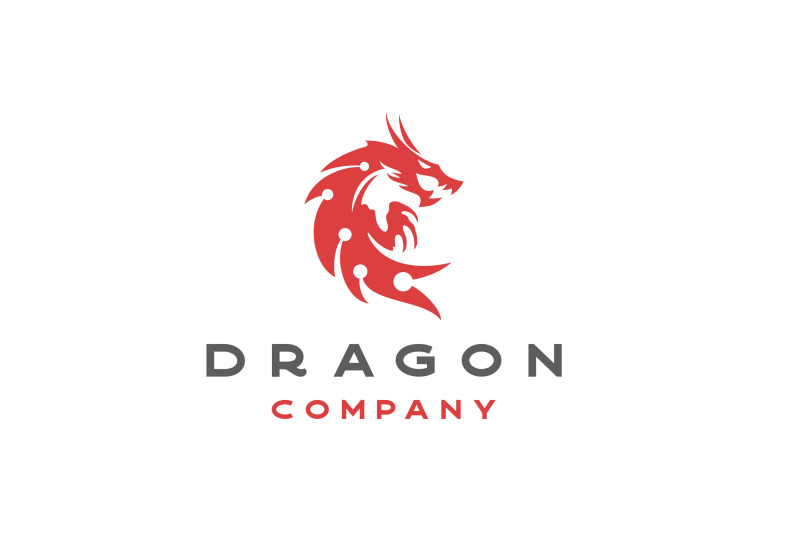 Dragon Silhouette Tattoo Logo Design Vector Illustration By weasley99 ...