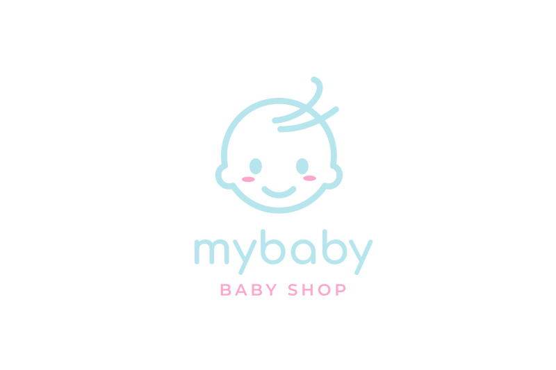 Cute Happy Baby Toddler Babies Logo Design By weasley99 | TheHungryJPEG