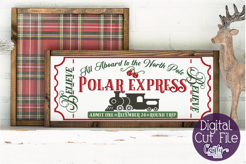 Christmas Svg Farmhouse Svg Polar Express Train Ticket By Crafty Mama