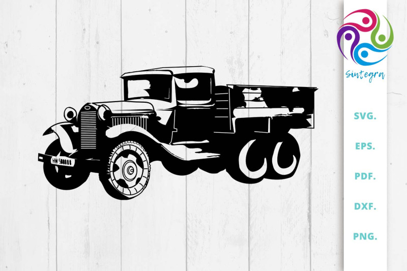 Vintage Truck SVG File By Sintegra | TheHungryJPEG