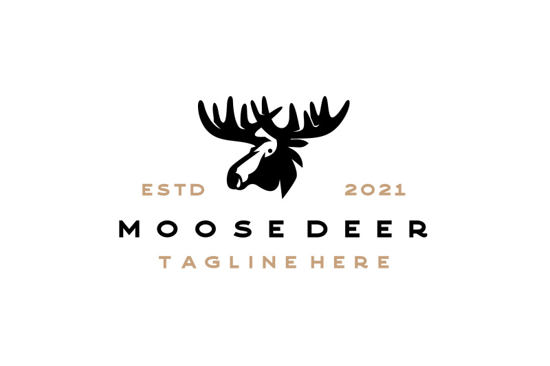 Moose Deer Head Silhouette Vector Logo Illustration Design By weasley99 ...