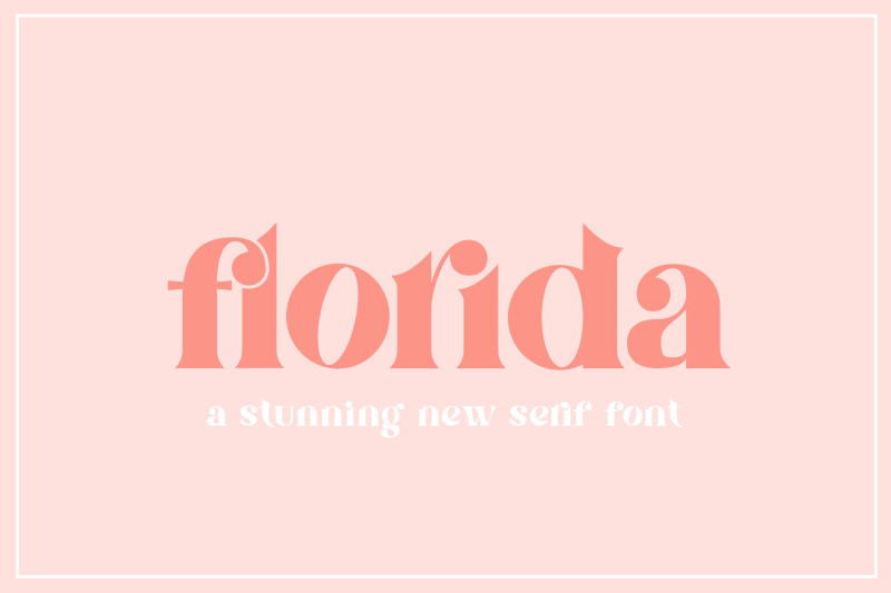 Florida Serif Fonts (Serif Fonts, Logo Fonts, Sans Fonts) By Salt ...