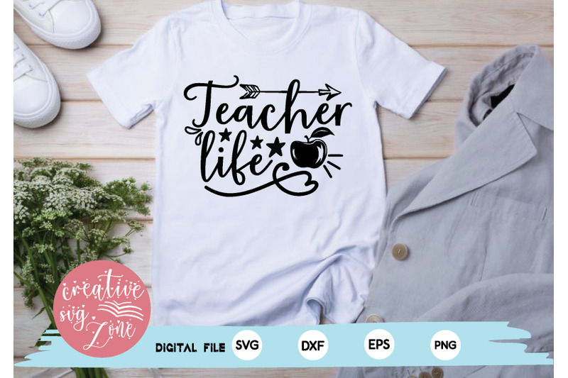 teacher life svg By creativesvgzone | TheHungryJPEG