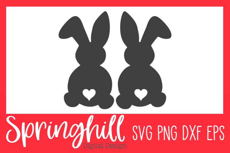 Easter Bunny Family SVG PNG DXF & EPS Design Cutting Files By ...