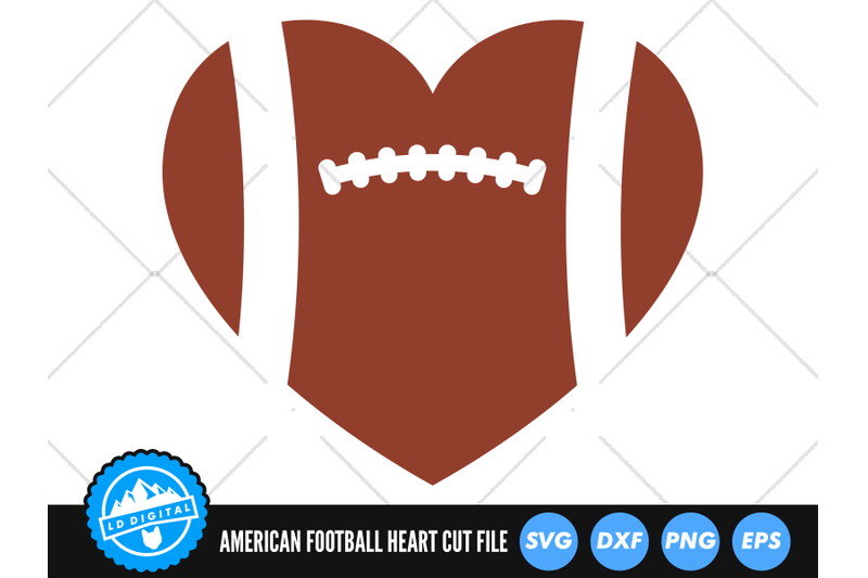 Football Heart SVG | Football Love Heart SVG By LD Digital | TheHungryJPEG