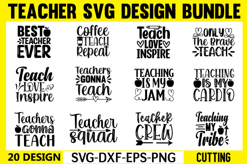 Teacher SVG Quotes By creativesvgzone | TheHungryJPEG