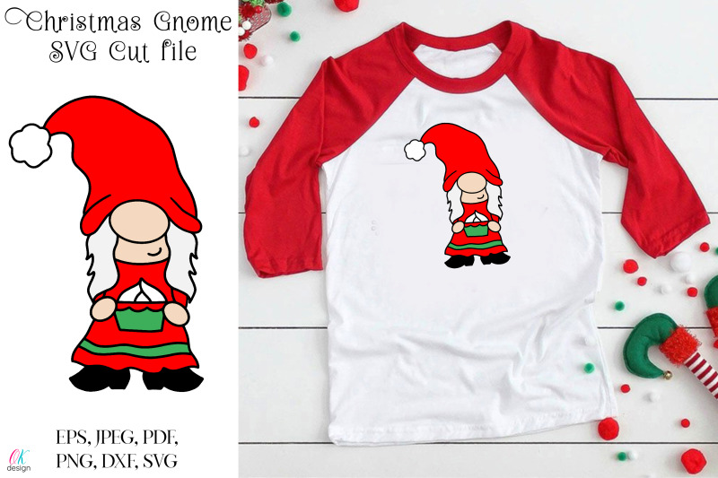 Christmas Gnome SVG. Gnome SVG cut files. By Ok_design | TheHungryJPEG