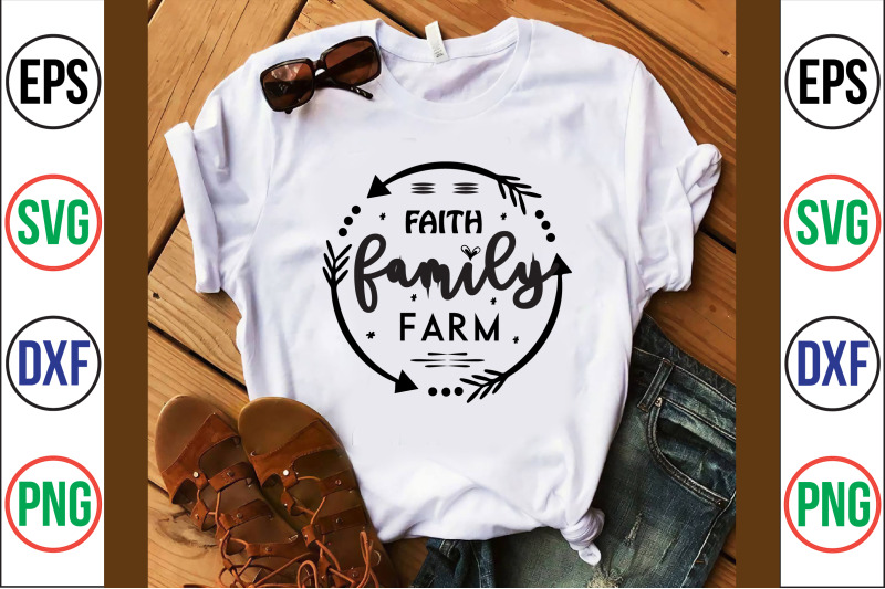 faith family farm svg cut file By orpitabd | TheHungryJPEG