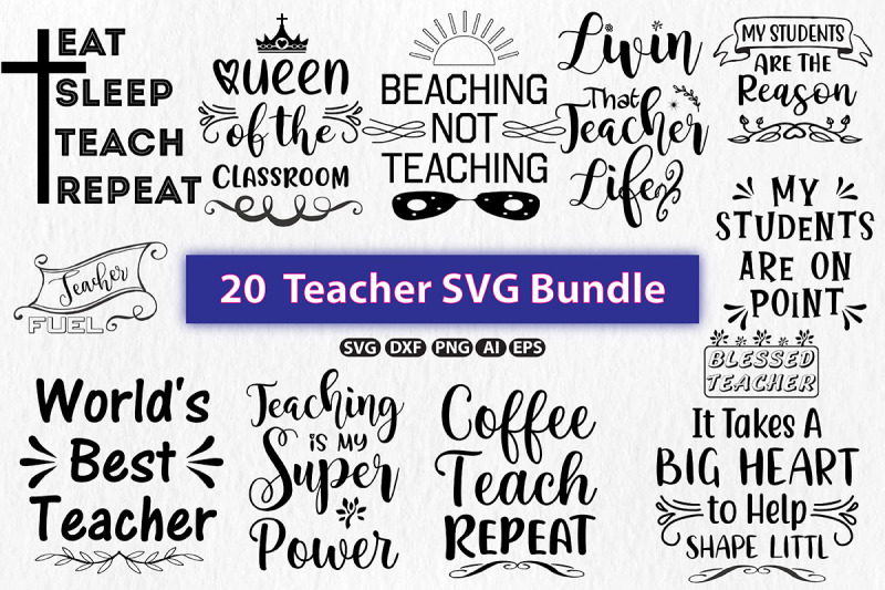 Teacher SVG Design Bundle By orpitabd | TheHungryJPEG