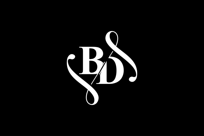 BD Monogram logo Design V6 By Vectorseller | TheHungryJPEG