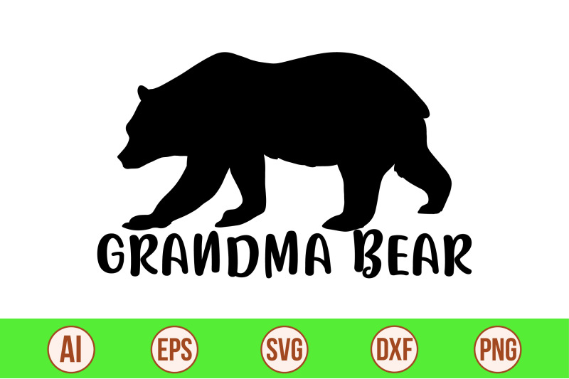 grandma bear svg cut By orpitabd | TheHungryJPEG