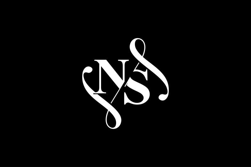 NS Monogram logo Design V6 By Vectorseller | TheHungryJPEG