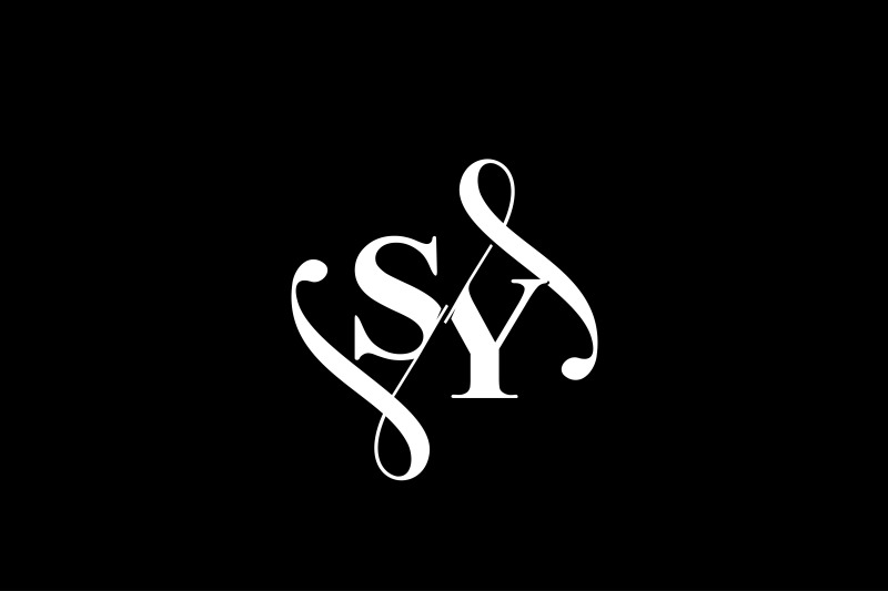 SY Monogram logo Design V6 By Vectorseller | TheHungryJPEG